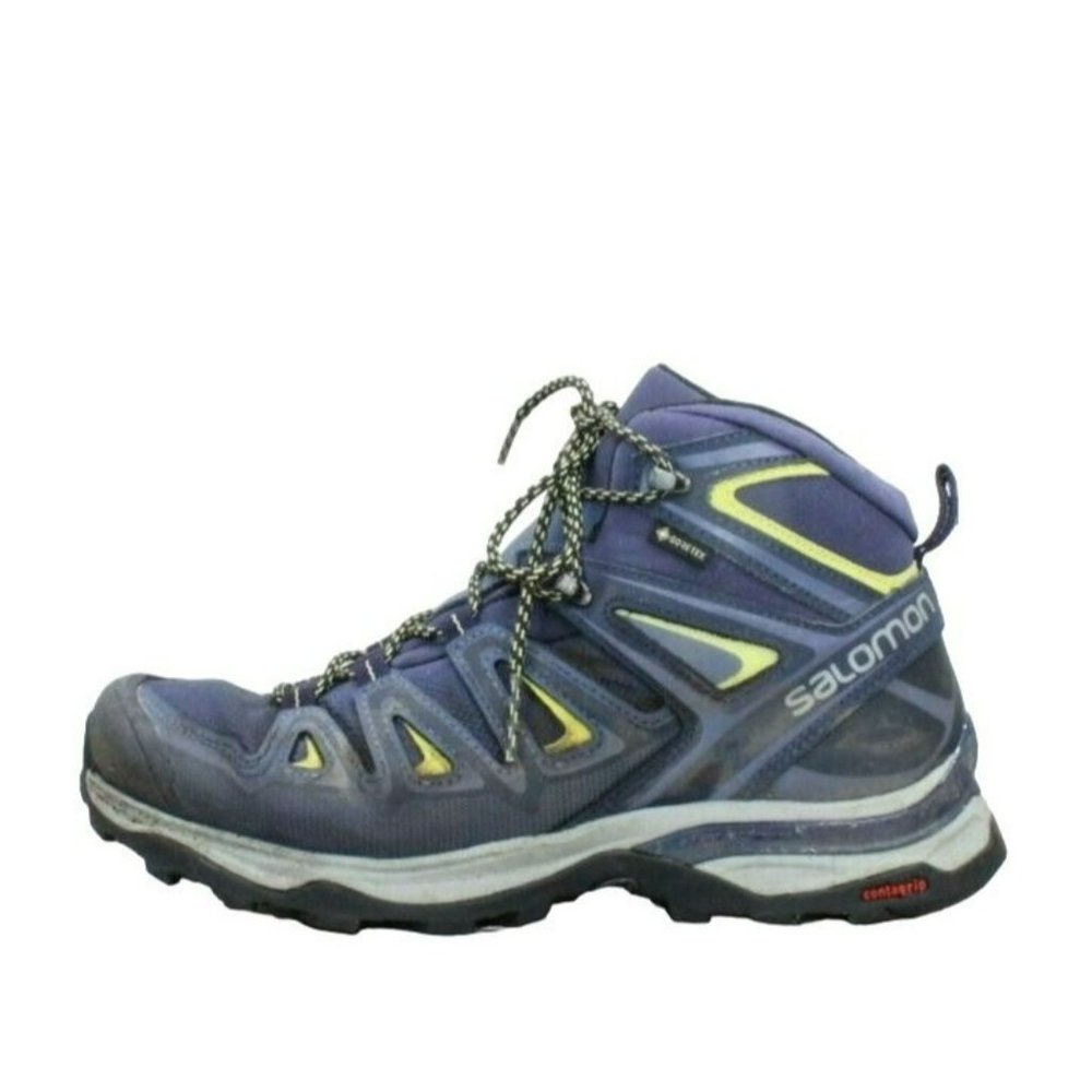 Salomon X Ultra 3 Blue Nylon Lace Up Hiking Trekking Sneakers Shoes Sz 9